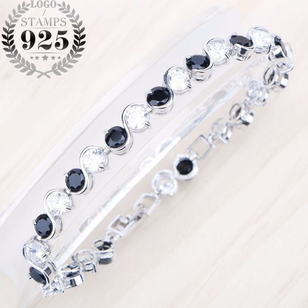 silver 925 jewelry bracelet for women round black cubic zircon white stones bracelets& bangle jewelry box, Golden;silver
silver 925 jewelry bracelet for women round black cubic zircon white stones bracelets& bangle jewelry box, Golden;silver