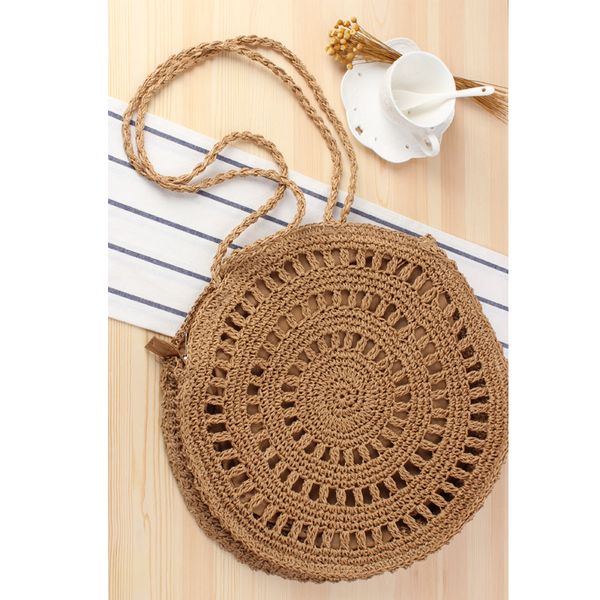 hand hook round shoulder bags straw woven hollow woven beach bag fashion women's bag
hand hook round shoulder bags straw woven hollow woven beach bag fashion women's bag