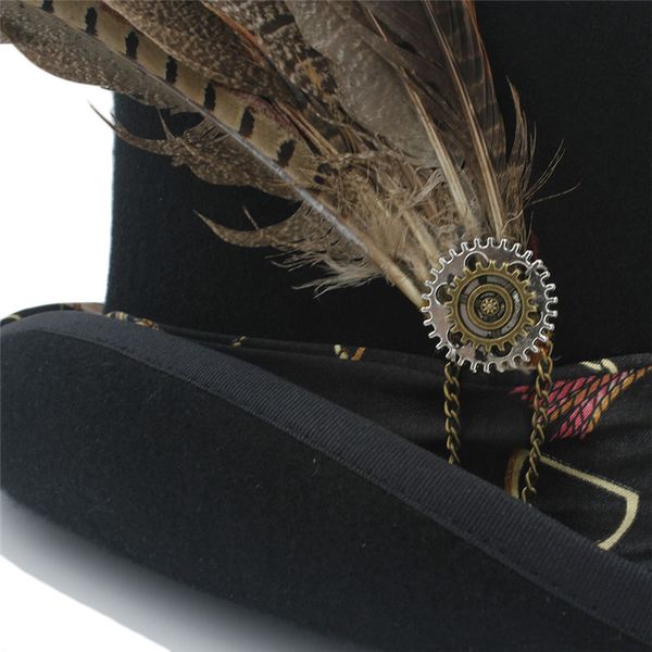 13.5 hat women me steampunk mad hatter hat / handmade leather wool fedoras hat / cylinder hat/ chimne cap 4 size, Blue;gray
13.5 hat women me steampunk mad hatter hat / handmade leather wool fedoras hat / cylinder hat/ chimne cap 4 size, Blue;gray