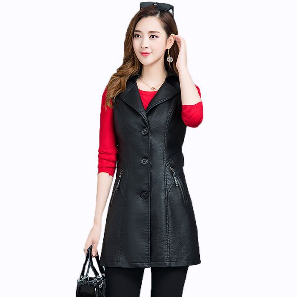 leather vest women long 2019 autumn new slim leather jacket women clothing fashion plus size coat female outerwear black
leather vest women long 2019 autumn new slim leather jacket women clothing fashion plus size coat female outerwear black