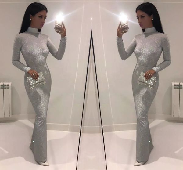 2019 Stunning Bling Bling Silver Sequined 2K19 Mermaid Prom Dresses Mermaid Sexy High Neck Sparkly Long Sleeve Formal Wear Evening Gowns
2019 Stunning Bling Bling Silver Sequined 2K19 Mermaid Prom Dresses Mermaid Sexy High Neck Sparkly Long Sleeve Formal Wear Evening Gowns