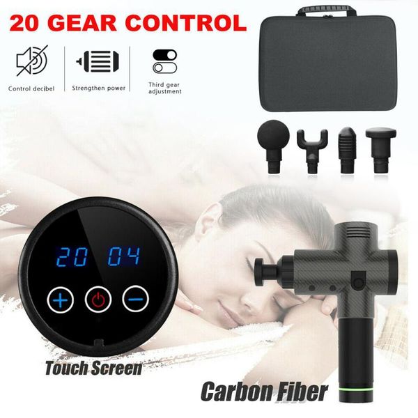 1pc electric massage gun lcd version fast delivery 20 gear control releases muscle knots carbon fiber dropshipping wholesale
1pc electric massage gun lcd version fast delivery 20 gear control releases muscle knots carbon fiber dropshipping wholesale