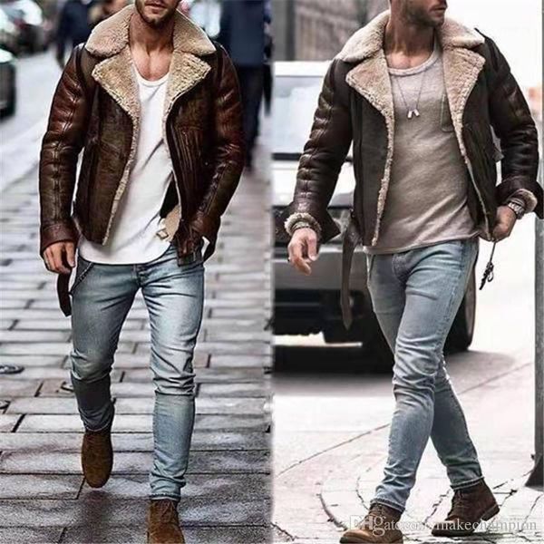 designer jacket laple neck thick cardigan males coat winter street style mens apparel solid color mens, Black;brown
designer jacket laple neck thick cardigan males coat winter street style mens apparel solid color mens, Black;brown