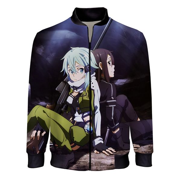 2020 anime sword art online fashion jackets men/women casual 3d printed zipper jacket trendy stand collar coat streetwear, Black;brown
2020 anime sword art online fashion jackets men/women casual 3d printed zipper jacket trendy stand collar coat streetwear, Black;brown