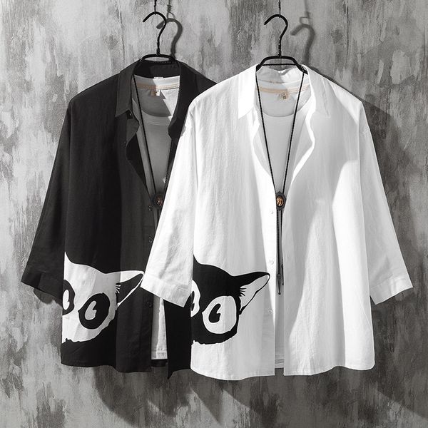 large size japanese-style casual couples large size short-sleeved shirt men's trend handsome three-quarter-length sleeve shirt g, Black;brown
large size japanese-style casual couples large size short-sleeved shirt men's trend handsome three-quarter-length sleeve shirt g, Black;brown