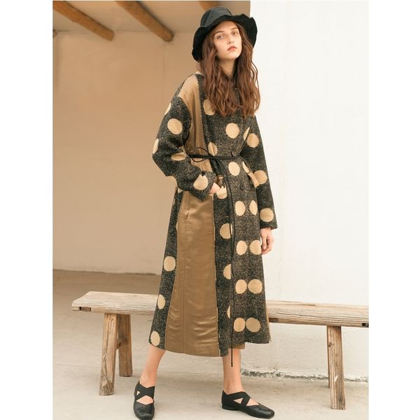 irinay056 2018 autumn winter new collection cupro patchwork polka dot wool coat women long, Black
irinay056 2018 autumn winter new collection cupro patchwork polka dot wool coat women long, Black