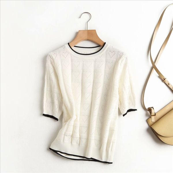 b1yue-2435 women's 2020 half knitted short b1yue-2435 women's 2020 half sleeve knitted t- shirt short sleeve t-shirt top, White
b1yue-2435 women's 2020 half knitted short b1yue-2435 women's 2020 half sleeve knitted t- shirt short sleeve t-shirt top, White