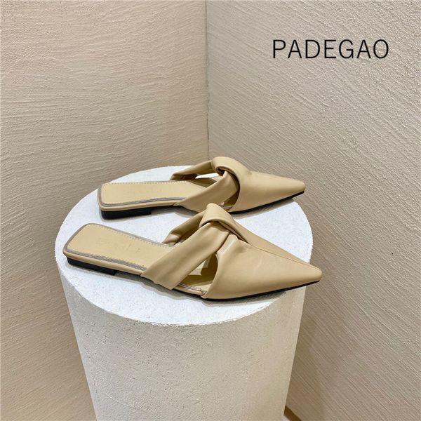 2020 women's slippers yellow sweet summer low heel slippers outside elegant consise women, Black