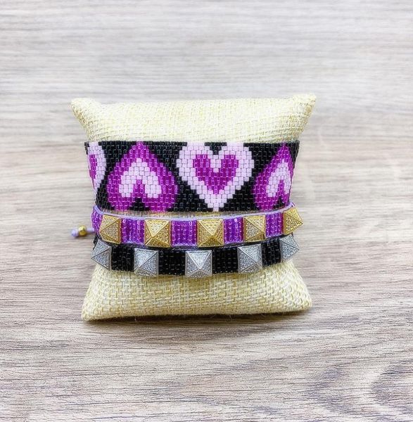 charm bracelets rttooas purple heart miyuki bracelet for women pulseras mujer moda 2021 fashion rivet friendship gifts, Golden;silver
charm bracelets rttooas purple heart miyuki bracelet for women pulseras mujer moda 2021 fashion rivet friendship gifts, Golden;silver