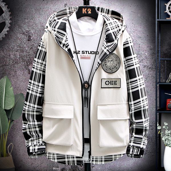 jacket men 2020 spring autumn new korean version fashion jacket casual wear hooded overalls streetwear color block windbreaker, Black;brown
jacket men 2020 spring autumn new korean version fashion jacket casual wear hooded overalls streetwear color block windbreaker, Black;brown