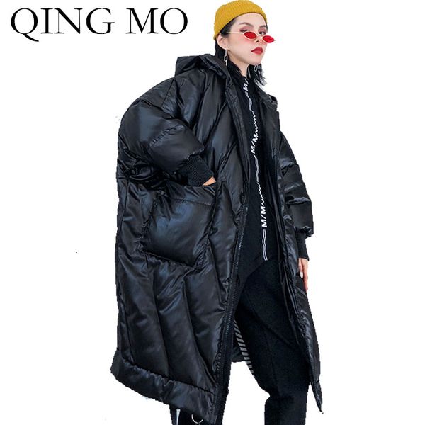 qing mo black women hooded parkas 2019 winter thick warm parkas streetwear loose casual loose cotton padded coat zqy2269
qing mo black women hooded parkas 2019 winter thick warm parkas streetwear loose casual loose cotton padded coat zqy2269