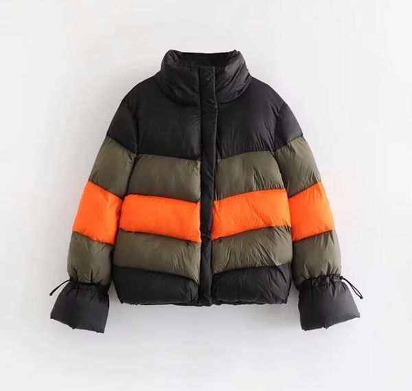 women winter parkas jacket coats turtleneck zipper padded bubble coat women outer thicker warm parkas orange spliced, Black
women winter parkas jacket coats turtleneck zipper padded bubble coat women outer thicker warm parkas orange spliced, Black