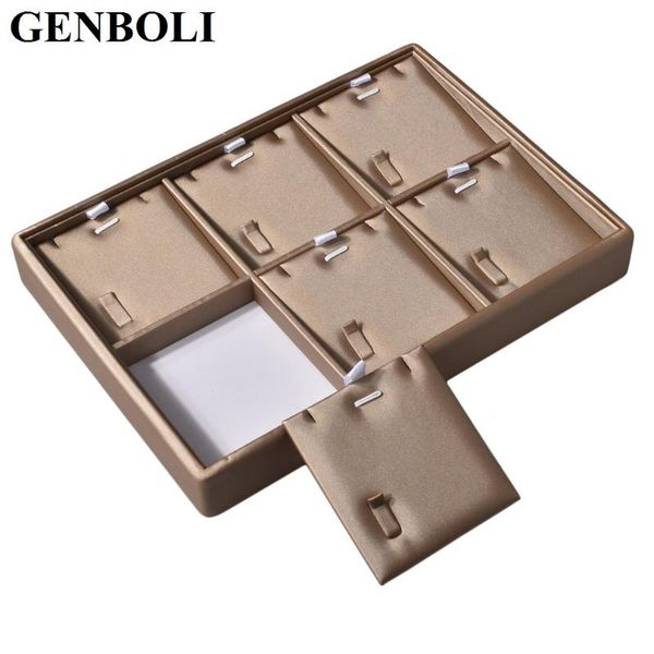 6 grids lattice pendant necklace show jewelry packaging display show pallets leather board organizer holder case, Pink;blue 
6 grids lattice pendant necklace show jewelry packaging display show pallets leather board organizer holder case, Pink;blue