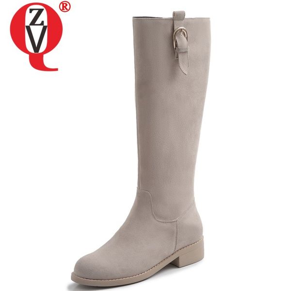 zvq 2019 winter new concise knee high boots outside comfortable mid heels zip round toe cow suede women shoes drop shipping, Black
zvq 2019 winter new concise knee high boots outside comfortable mid heels zip round toe cow suede women shoes drop shipping, Black
