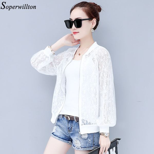 summer jacket women thin lace coat lady white blue 2020 new spring long sleeve bomber jacket female plus size casual zipper a51, Black;brown
summer jacket women thin lace coat lady white blue 2020 new spring long sleeve bomber jacket female plus size casual zipper a51, Black;brown