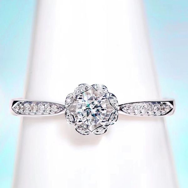 aeaw jewelry 18k white gold 0.14ct diamond ring round-cut half setting flower wedding band rings for women, Golden;silver
aeaw jewelry 18k white gold 0.14ct diamond ring round-cut half setting flower wedding band rings for women, Golden;silver