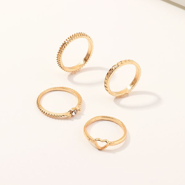 4pcs / set fashion simple alloy thin ring set ring retro love golden ring party friends sisters couple gift wholesale, Golden;silver
4pcs / set fashion simple alloy thin ring set ring retro love golden ring party friends sisters couple gift wholesale, Golden;silver