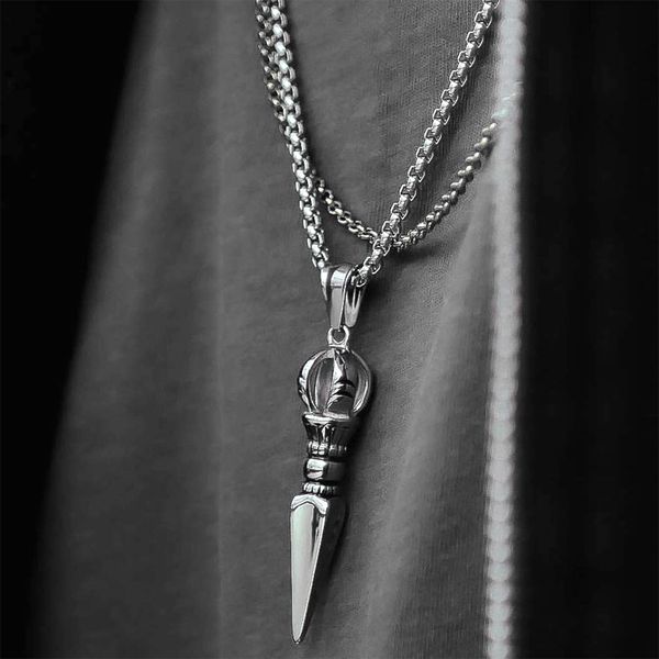 mcllroy punk style spearhead design pendants necklace for man fashion stainless steel chain jewelry men woman choker jewelry, Silver 
mcllroy punk style spearhead design pendants necklace for man fashion stainless steel chain jewelry men woman choker jewelry, Silver