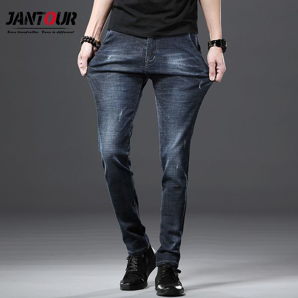 jantour 2019 spring arrival trousers casual slim fit jeans men ,men's classic pencil pants , mens stretch jeans men, Blue
jantour 2019 spring arrival trousers casual slim fit jeans men ,men's classic pencil pants , mens stretch jeans men, Blue