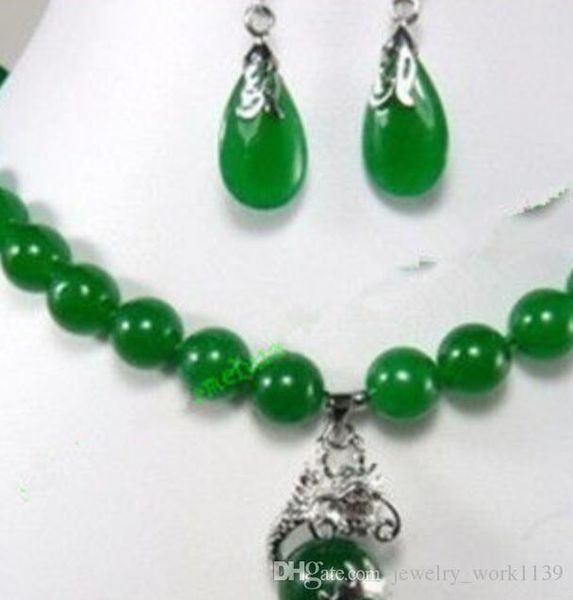 necklace jewelry 001238 fashion jewelry beautiful 10mm green jade earring dragon pendant necklace set natural jewel, Silver
necklace jewelry 001238 fashion jewelry beautiful 10mm green jade earring dragon pendant necklace set natural jewel, Silver