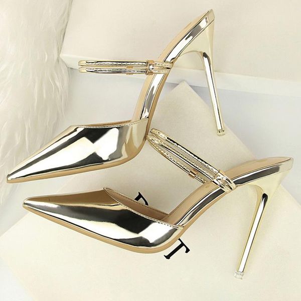 2020 summer women fashion high heels slides female pointed toe gold mule slippers lady casual scarpins sandals shoes, Black
2020 summer women fashion high heels slides female pointed toe gold mule slippers lady casual scarpins sandals shoes, Black