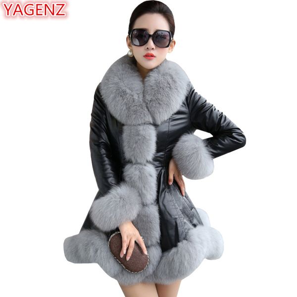 yagenz fashion women leather jacket imitation fur collar plus size 9xl winter coat women leather long coat 751, Black
yagenz fashion women leather jacket imitation fur collar plus size 9xl winter coat women leather long coat 751, Black