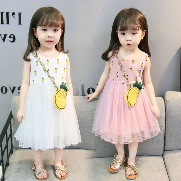 kids designer clothes 2019 summer girl pineapple vest dress mesh sleeveless splicing skirt yarn skirt bag, Red;yellow
kids designer clothes 2019 summer girl pineapple vest dress mesh sleeveless splicing skirt yarn skirt bag, Red;yellow