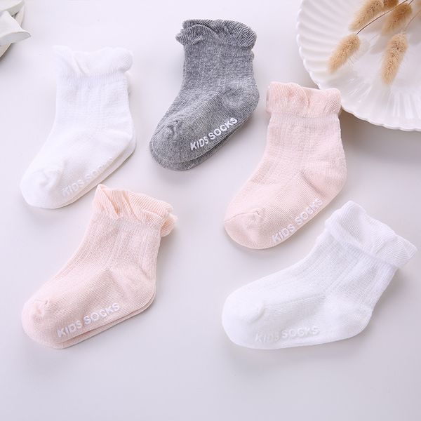 baby girls mesh cotton summer socks ruffled cuff rubbre sole anti-slip baby's short floor socks for kids baby boys girls 0-3y, Pink;yellow
baby girls mesh cotton summer socks ruffled cuff rubbre sole anti-slip baby's short floor socks for kids baby boys girls 0-3y, Pink;yellow