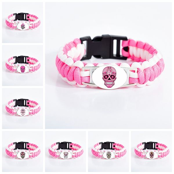 mexican sugar skull bracelets for women glass cabochon flower skeleton charm pink wristband fashion day of the dead jewelry gift, Golden;silver
mexican sugar skull bracelets for women glass cabochon flower skeleton charm pink wristband fashion day of the dead jewelry gift, Golden;silver