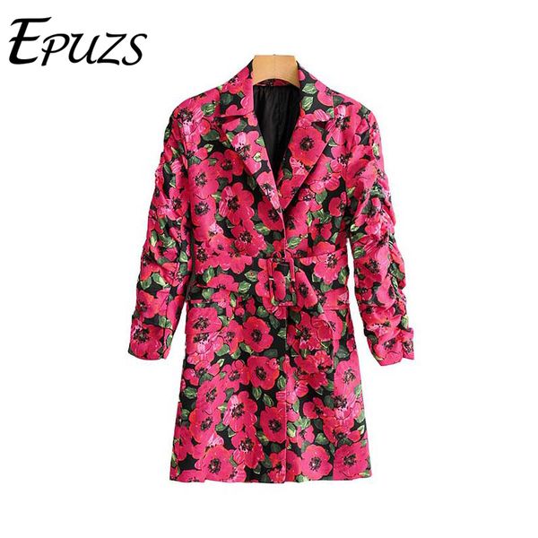 vintage boho floral print blazer feminino autumn women blazers and jackets sashes long sleeve pockets long suit coat 2019, White;black
vintage boho floral print blazer feminino autumn women blazers and jackets sashes long sleeve pockets long suit coat 2019, White;black