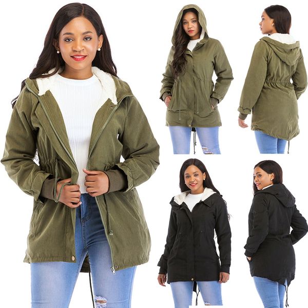 autumn winter casual outerwear hooded coat women's winter warm long hooded drawstring waist jacket pocket cotton clothing, Black
autumn winter casual outerwear hooded coat women's winter warm long hooded drawstring waist jacket pocket cotton clothing, Black