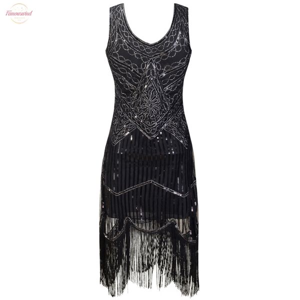 fringe party dress robe femme 1920s great flapper sequin women midi dress vestido summer art deco black dress, Black;gray
fringe party dress robe femme 1920s great flapper sequin women midi dress vestido summer art deco black dress, Black;gray