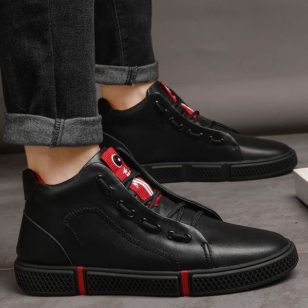 men shoes boots women genuine leather sneakers loafers casual trainers walk flat fashion slip on skateboarding high luxury, Black
men shoes boots women genuine leather sneakers loafers casual trainers walk flat fashion slip on skateboarding high luxury, Black