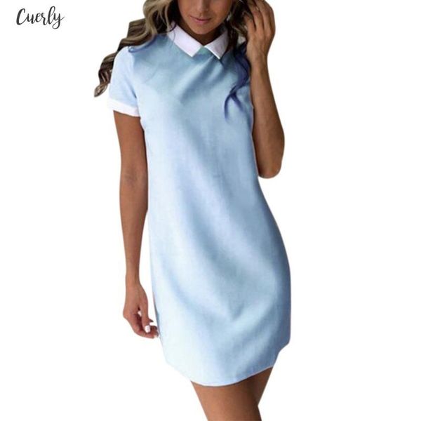new fashion women causal black pink blue mini dress female summer short sleeve lapel neck loose vestidos drop shipping, Black;gray
new fashion women causal black pink blue mini dress female summer short sleeve lapel neck loose vestidos drop shipping, Black;gray