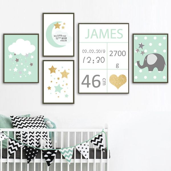 green posters elephant cloud moon canvas painting wall art custom date birth nursery poster print wall pictures for kids room
green posters elephant cloud moon canvas painting wall art custom date birth nursery poster print wall pictures for kids room