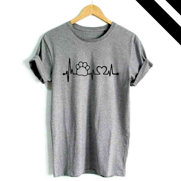 2019 summer women's t -shirt loose dog's foot prints casual female cat tea short mouw o neck ladies casual plus size clothing, White
2019 summer women's t -shirt loose dog's foot prints casual female cat tea short mouw o neck ladies casual plus size clothing, White