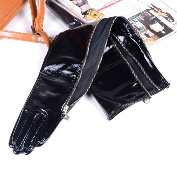 40cm-80cm women' ladies genuine leather shiny black patent leather zipper gloves party evening overlength long gloves, Blue;gray
40cm-80cm women' ladies genuine leather shiny black patent leather zipper gloves party evening overlength long gloves, Blue;gray