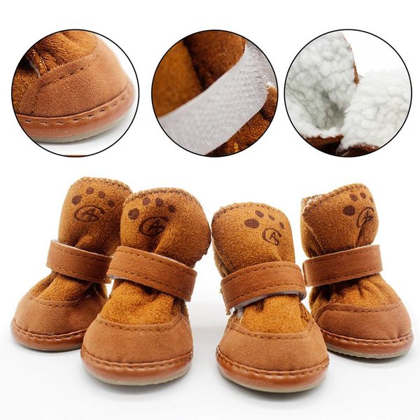 4pcs dogs snow boots winter warm soft cozy cashmere walking running paws dog shoes anti-skid comfortable puppy pets supplies
4pcs dogs snow boots winter warm soft cozy cashmere walking running paws dog shoes anti-skid comfortable puppy pets supplies