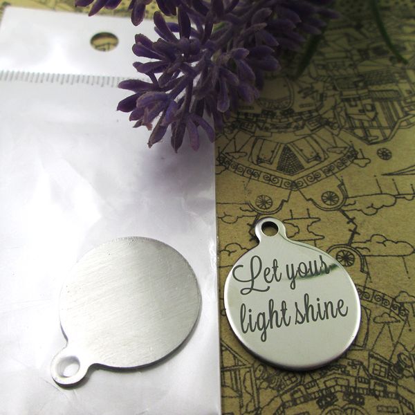 40pcs--"let your light shine"stainless steel charms more style for choosing diy charms pendants for necklace, Bronze;silver
40pcs--"let your light shine"stainless steel charms more style for choosing diy charms pendants for necklace, Bronze;silver