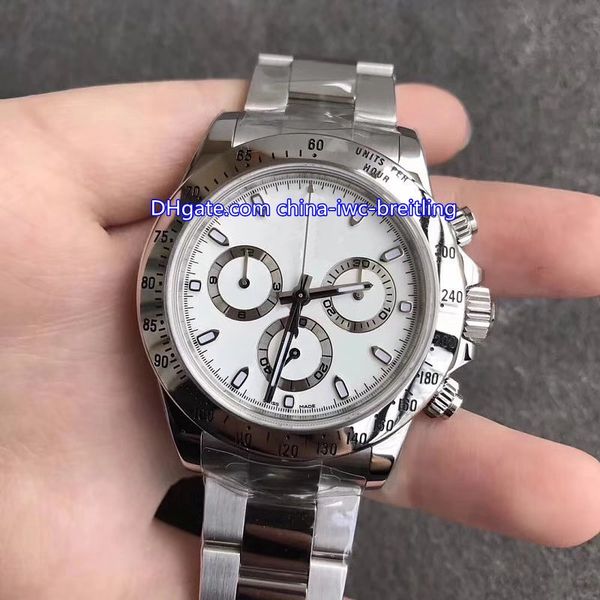 

2 color chronograph workin jh maker 40mm cosmograph 116520 stainless steel swiss cal.4130 movement automatic mens watch watches, Blue;white