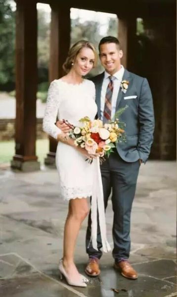 модные кружева простые короткие мини новые 3/4 с длинным рукавом с открытой спиной оболочка кружева свадебное платье 2019 на заказ современн, White
модные кружева простые короткие мини новые 3/4 с длинным рукавом с открытой спиной оболочка кружева свадебное платье 2019 на заказ современн, White