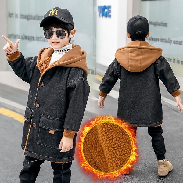 подросток дети зимние куртки для мальчиков верхняя одежда детская denim пальто толстые флис мальчиков куртки пальто детская одежда 10 12 yea, Blue;gray 
подросток дети зимние куртки для мальчиков верхняя одежда детская denim пальто толстые флис мальчиков куртки пальто детская одежда 10 12 yea, Blue;gray