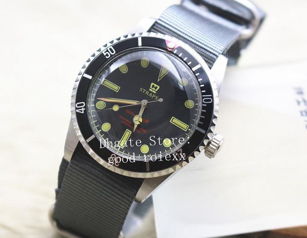 men's vintage watch mens mechanical 2813 no date rotating alloy bezel special black dial fabric watches men sport sub 14060 wristwatche, Slivery;brown
men's vintage watch mens mechanical 2813 no date rotating alloy bezel special black dial fabric watches men sport sub 14060 wristwatche, Slivery;brown
