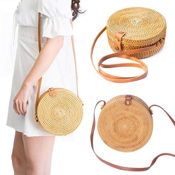 2020 summer straw handbag handwoven bali round circular retro rattan straw beach bag crossbody hobo holiday bags sac main femme
2020 summer straw handbag handwoven bali round circular retro rattan straw beach bag crossbody hobo holiday bags sac main femme