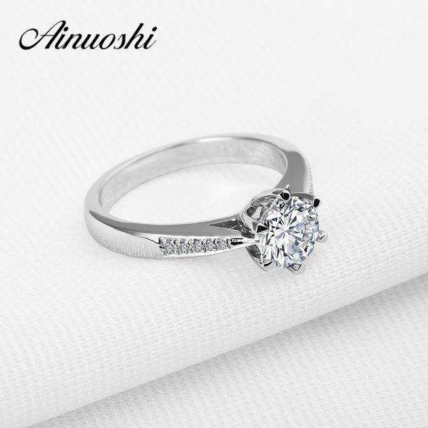 ainoushi round cut 1 ct sona 6 prongs 925 solid sterling silver ring for women engagement wedding y200106, Slivery;golden
ainoushi round cut 1 ct sona 6 prongs 925 solid sterling silver ring for women engagement wedding y200106, Slivery;golden