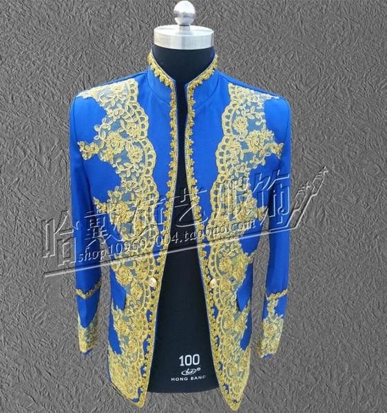 men's suits & blazers s-5xl 2021 clothing fashion slim national embroidered long suit wedding chinese tunic plus size singer costumes, White;black
men's suits & blazers s-5xl 2021 clothing fashion slim national embroidered long suit wedding chinese tunic plus size singer costumes, White;black