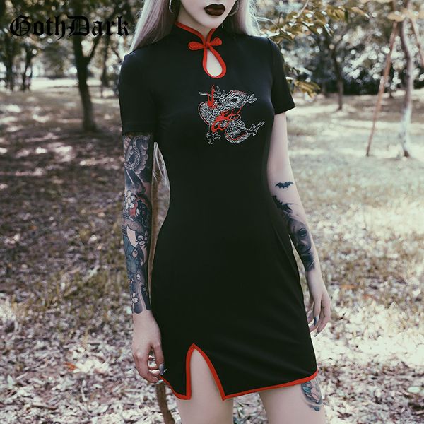 goth dark punk grunge gothic black dresses women harajuku patchwork embroidery splice hollow out dress autumn 2019 zipper bow, Black;pink
goth dark punk grunge gothic black dresses women harajuku patchwork embroidery splice hollow out dress autumn 2019 zipper bow, Black;pink