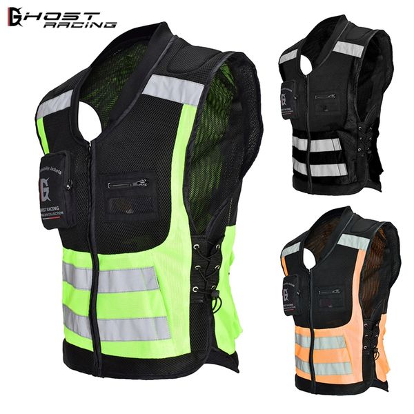 ghost racing motorcycle high visibility security reflective vest pockets outdoor moto motocross riding off-road safety vest
ghost racing motorcycle high visibility security reflective vest pockets outdoor moto motocross riding off-road safety vest