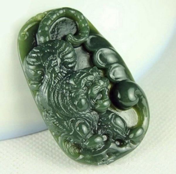 natural hetian jade qingyu zodiac tiger pendant men's huhushengwei jade pendant, Silver
natural hetian jade qingyu zodiac tiger pendant men's huhushengwei jade pendant, Silver