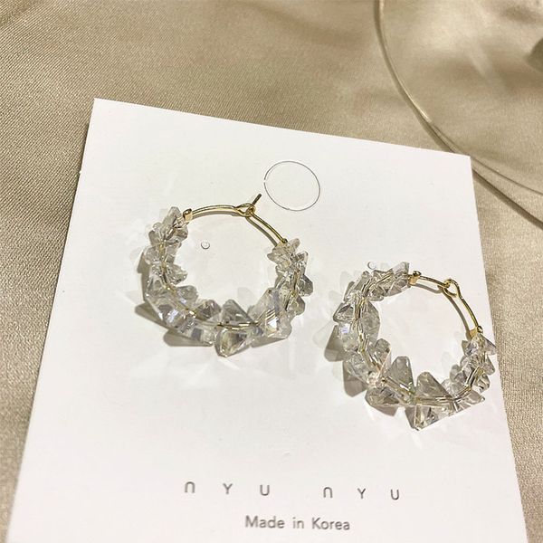 daiwujan new romantic boho crystal hoop earrings for women irregular shiny glass circle earrings party gifts gold color jewelry, Golden;silver
daiwujan new romantic boho crystal hoop earrings for women irregular shiny glass circle earrings party gifts gold color jewelry, Golden;silver
